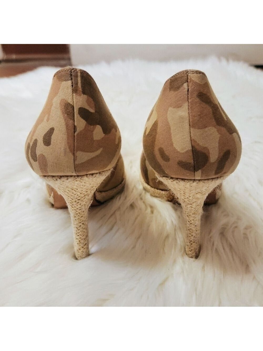 Rock Republic Camouflage Espadrille Stiletto Platform Pump Size 6 - Picture 6 of 12